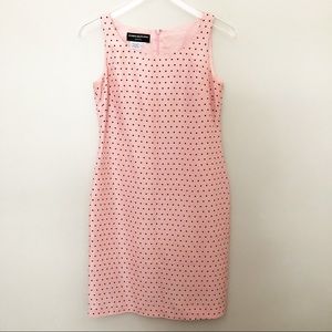 Donna Morgan Pink Polka Dot Sleeveless Dress